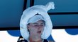 Česká tenistka Barbora Krejčíková během čtvrtfinále Australian Open proti Madison Keysové