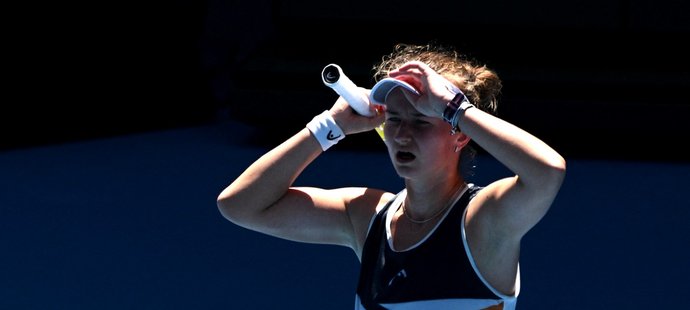 Barbora Krejčíková během čtvrtfinále Australian Open