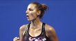 Kristýna Plíšková se raduje z bodu v zápase druhého kola Australian Open