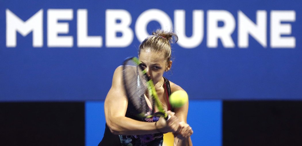 Kristýna Plíšková bojuje s Monikou Puigovou z Portorika ve druhém kole Australian Open