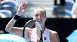 Famózní výkon! Česká tenistka Petra Kvitová zdraví fanoušky Australian Open po hladkém postupu do čtvrtfinále