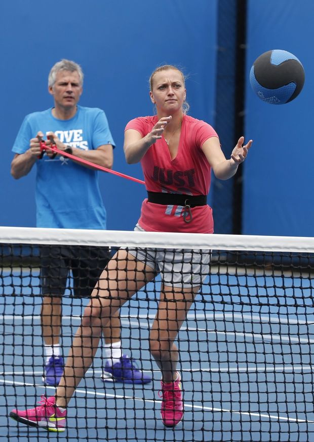 Petra Kvitová na tréninku před startem Australian Open Petra Kvitová na tréninku před startem Australian Open