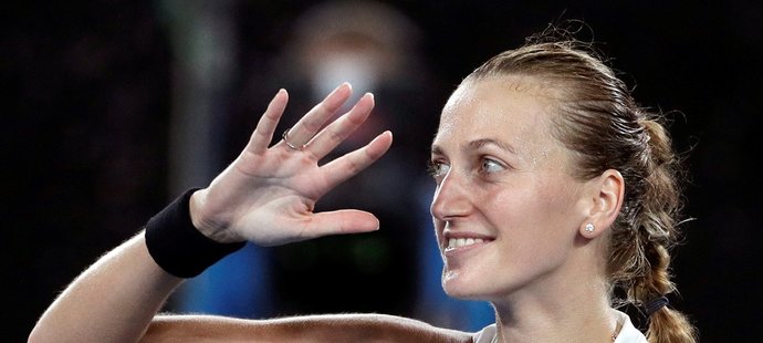 Česká tenistka Petra Kvitová po výhře v semifinále Australian Open