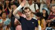 Andy Murray děkuje fanouškům po vyřazení v prvním kole Australian Open