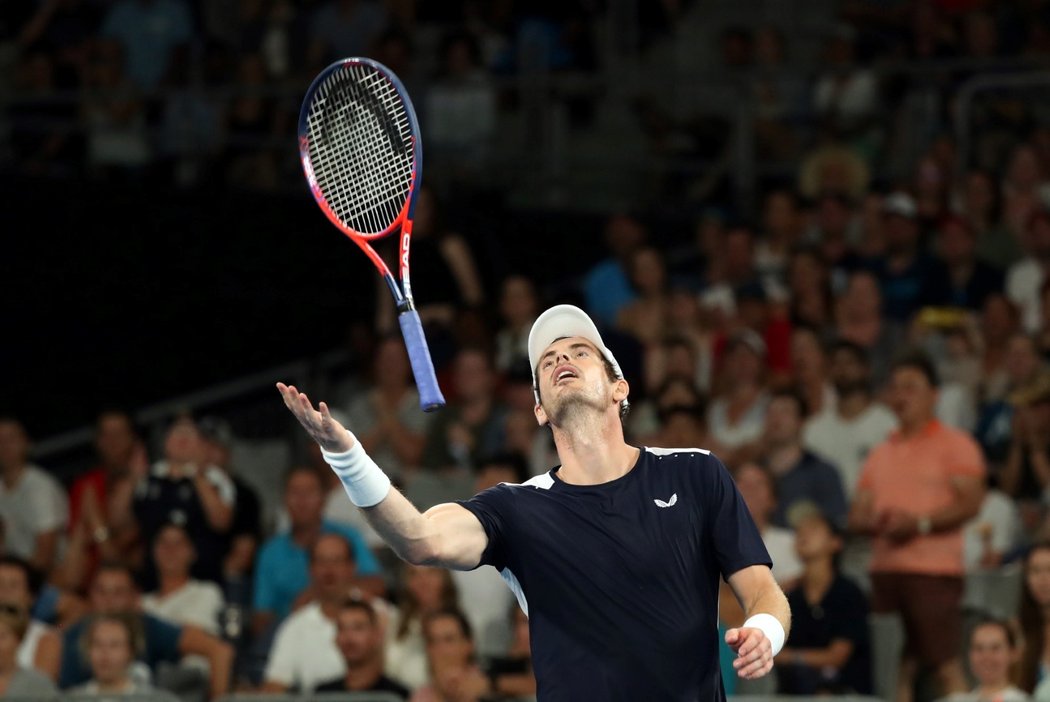 Andy Murray během utkání v prvním kole Australian Open