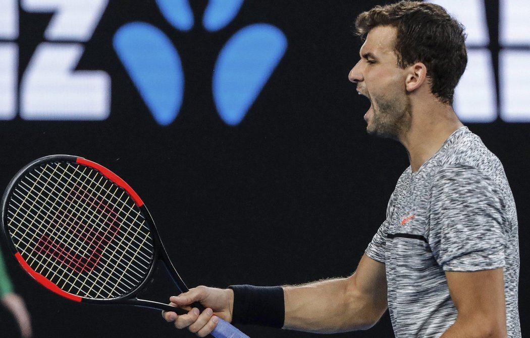 Grigor Dimitrov se na sebe zlobí po zbytečné dvojchybě