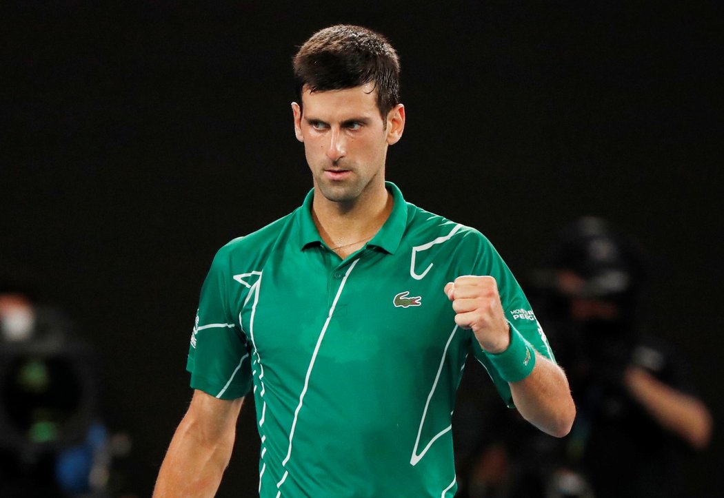 Novak Djokovič během Australian Open 2020