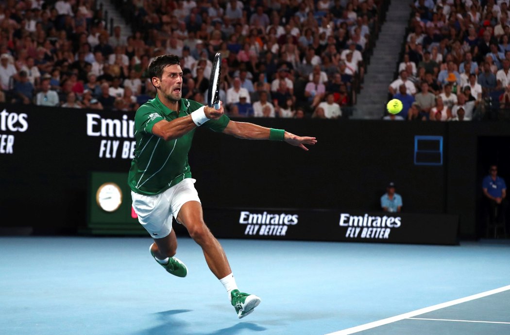 Novak Djokovič během Australian Open 2020