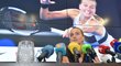 Petra Kvitová na tiskové konferenci při svém bleskovém zastavení v Praze