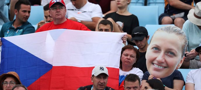 Petra Kvitová měla ve druhém kole Australian Open podporu i v hledišti