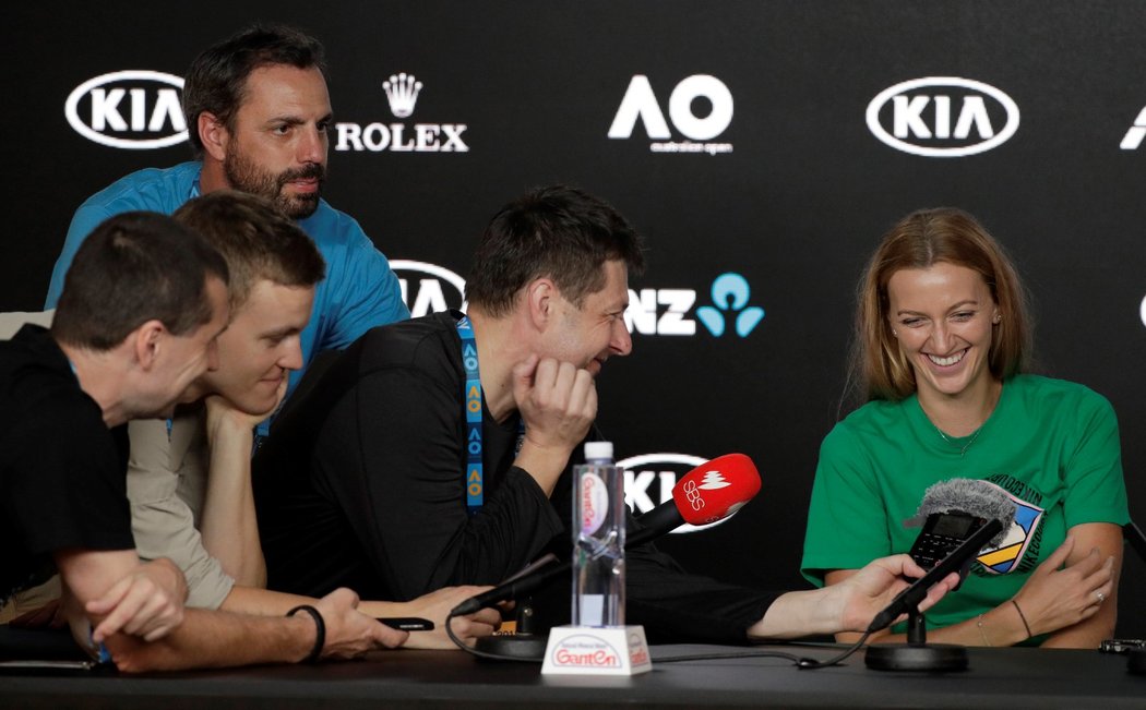 Petra Kvitová působila na tiskové konferenci před finále Australian Open uvolněně