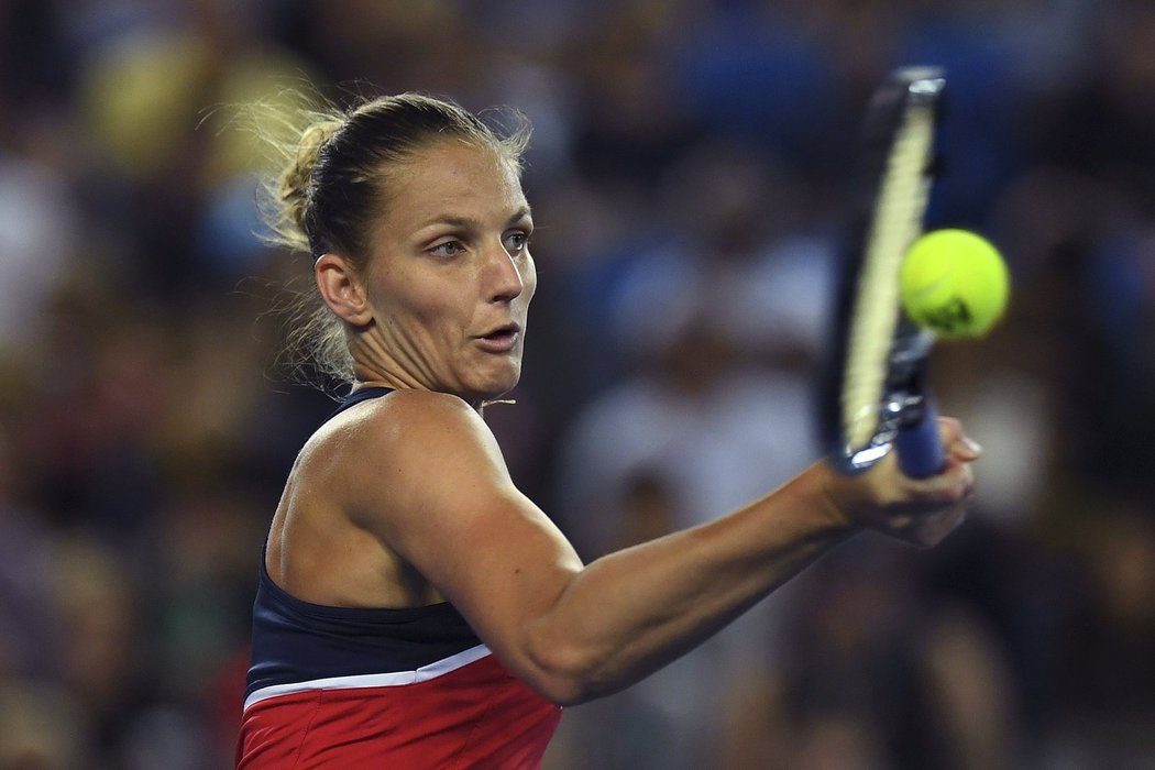 Karolína Plíšková v utkání 3. kola Australian Open