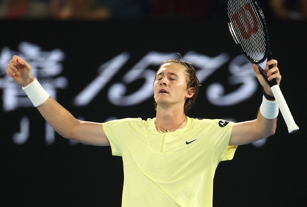 Sebastian Korda v euforii po postupu do osmifinále Australian Open