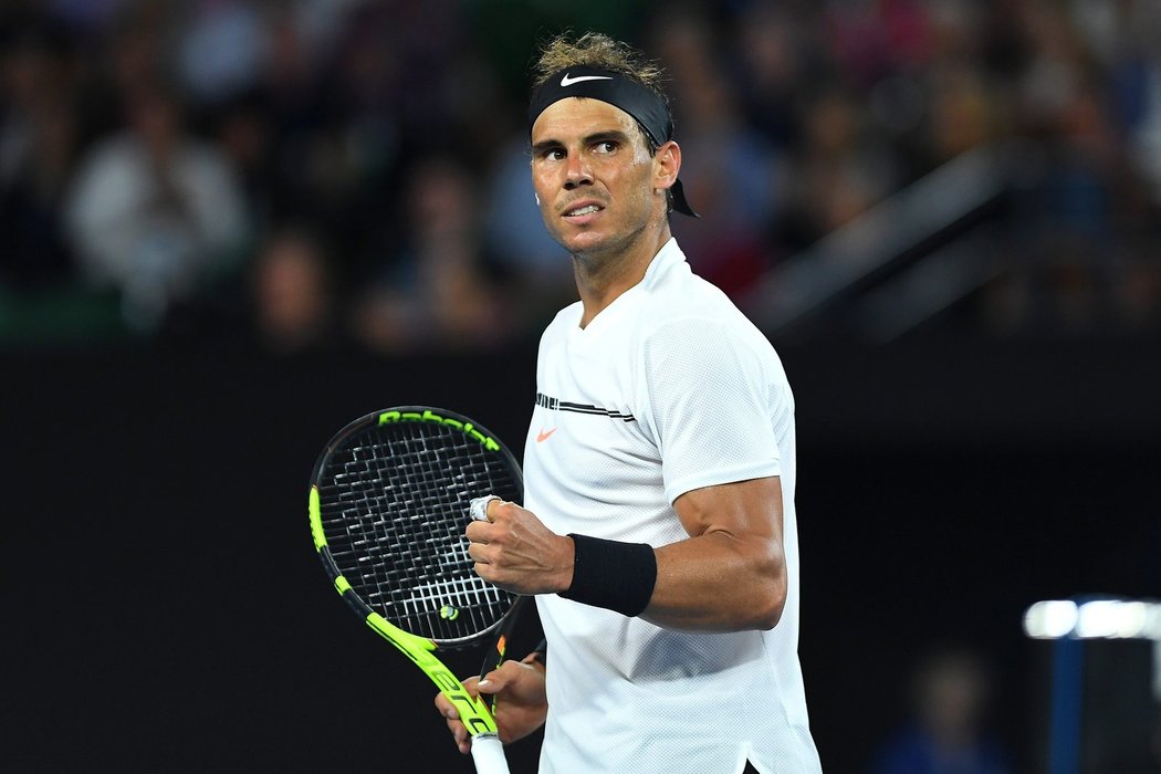 Rafael Nadal se hecuje v semifinále Australian Open proti Rafaelu Nadalovi