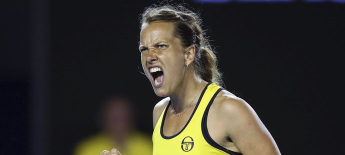Je to tam! Barbora Strýcová se raduje ze senzačního postupu do osmifinále Australian Open