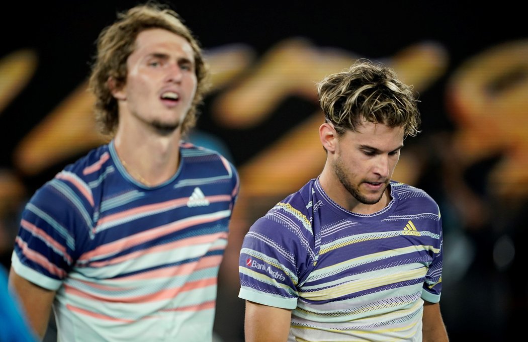 Alexander Zverev a Dominic Thiem po semifinálové bitvě na tenisovém Australian Open