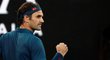 Švýcarský tenista Roger Federer během osmifnále Australian Open