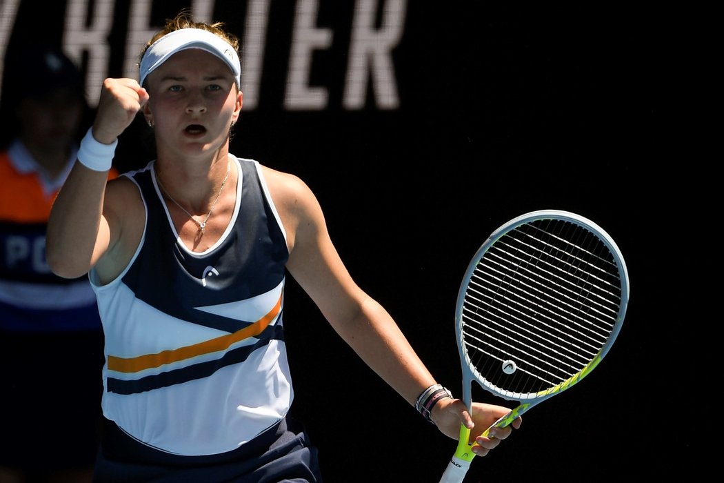 Barbora Krejčíková slaví postup do osmifinále Australian Open