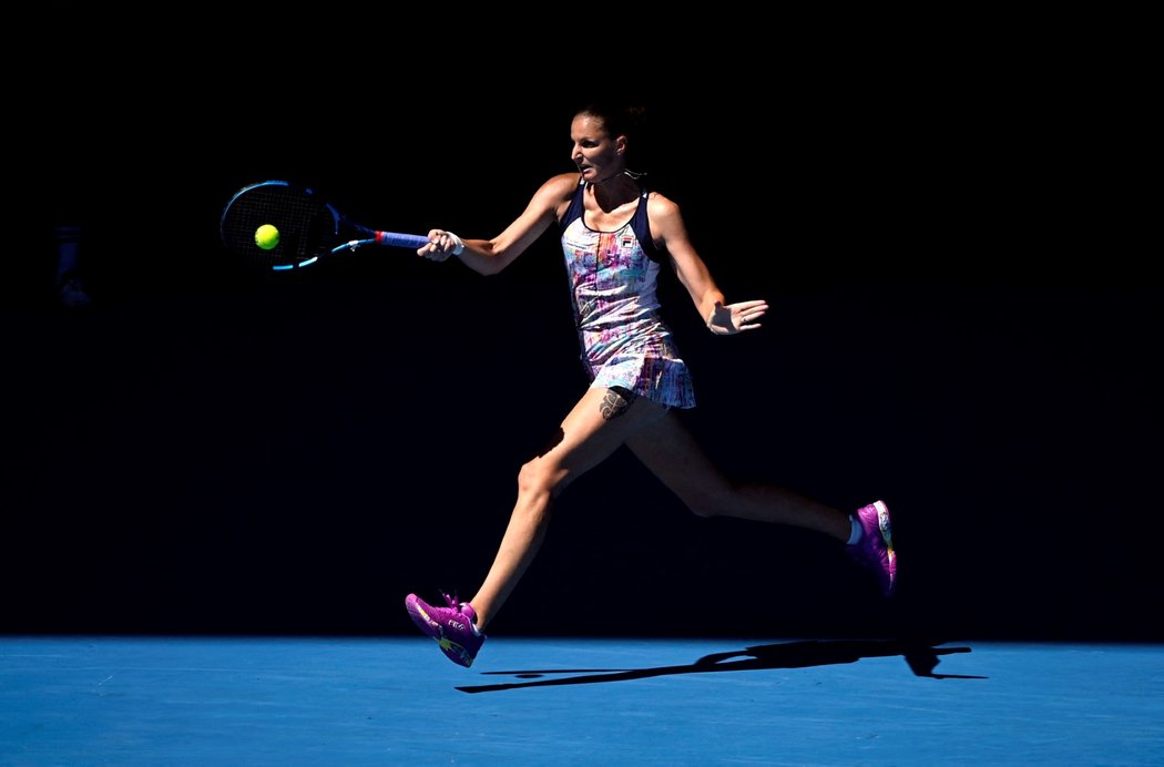 Karolína Plíšková během čtvrtfinále Australian Open