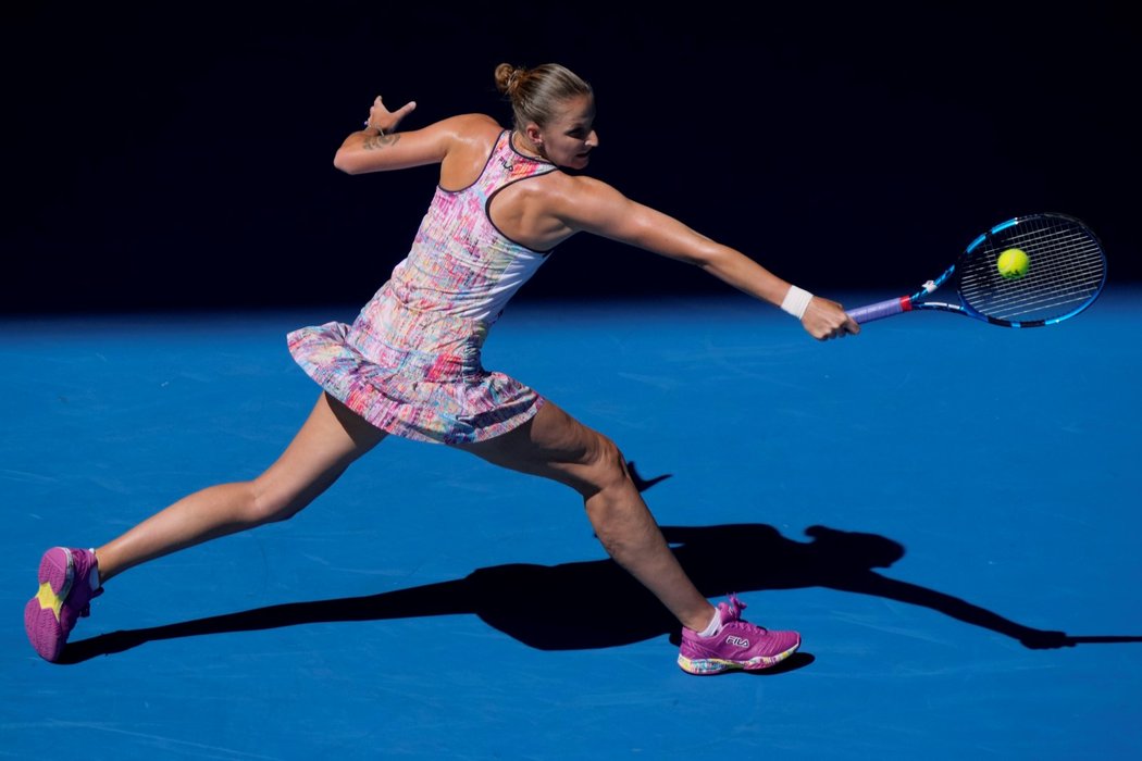 Karolína Plíšková během čtvrtfinále Australian Open