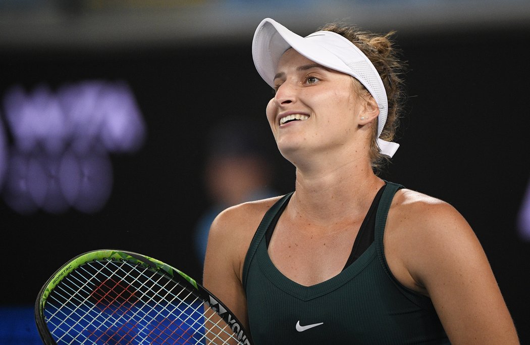 Markéta Vondroušová se raduje po postupu do semifinále Yarra Valley Classic