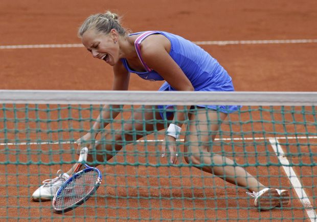 Takhle se vzteká Barbora Záhlavová-Strýcová. Takhle se vzteká Barbora Záhlavová-Strýcová.