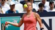 Tenistka Barbora Strýcová odehrává míč