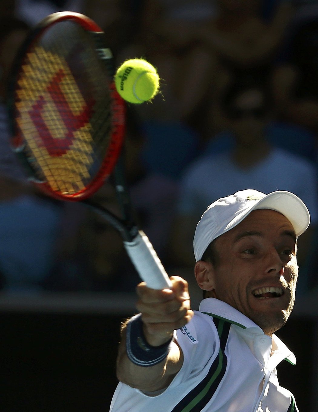 Španělský tenista Roberto Bautista-Agut a jeho vítězný úder z prvního setu