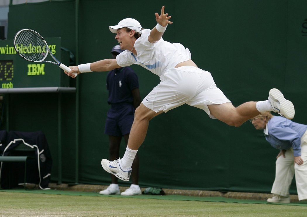 Tomáš Berdych ve Wimbledonu.