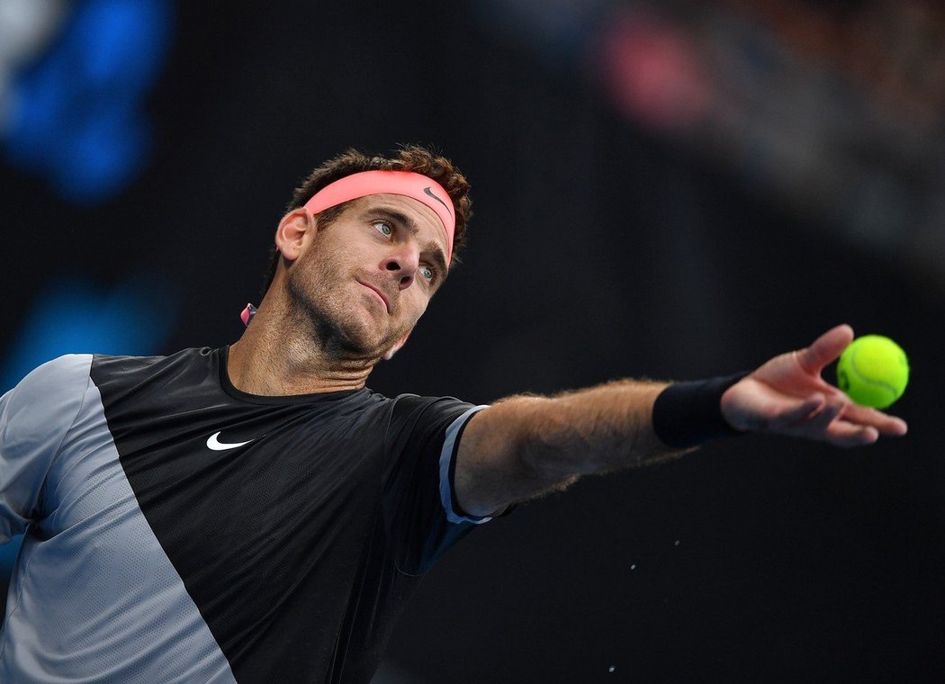 Juan-Martin Del Potro se v utkání s Berdychem nemohl spolehnout ani na svůj servis