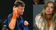 Tomáše Berdycha v utkání s Rogerem Federerem na Australian Open podporovala i jeho manželka Ester, česká jednička ale utrpěla drtivou porážku