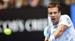 Tomáš Berdych během čtvrtfinále Australian Open proti Rafaelu Nadalovi