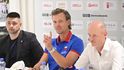 Tomáš Berdych a Petr Pála na tiskové konferenci