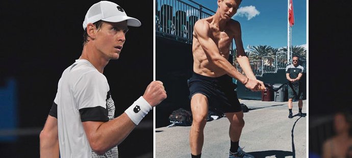 Wow! Tomáš Berdych tvrdě maká a má svaly jako Cristiano Ronaldo