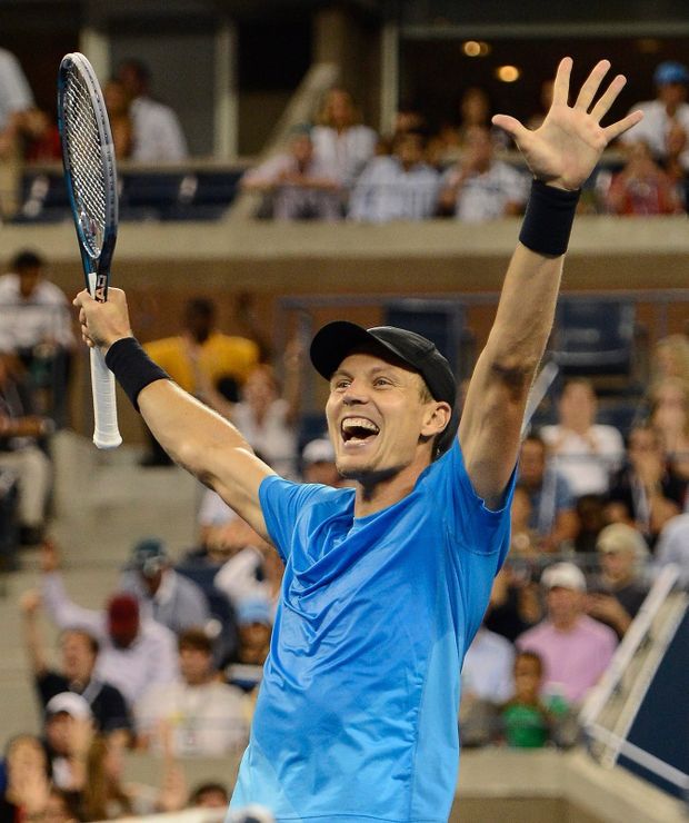 Pořádná radost! Berdych vyřadil Federera ve čtyřech setech. Pořádná radost! Berdych vyřadil Federera ve čtyřech setech.