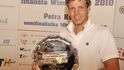Tomáš Berdych po příletu do Prahy.