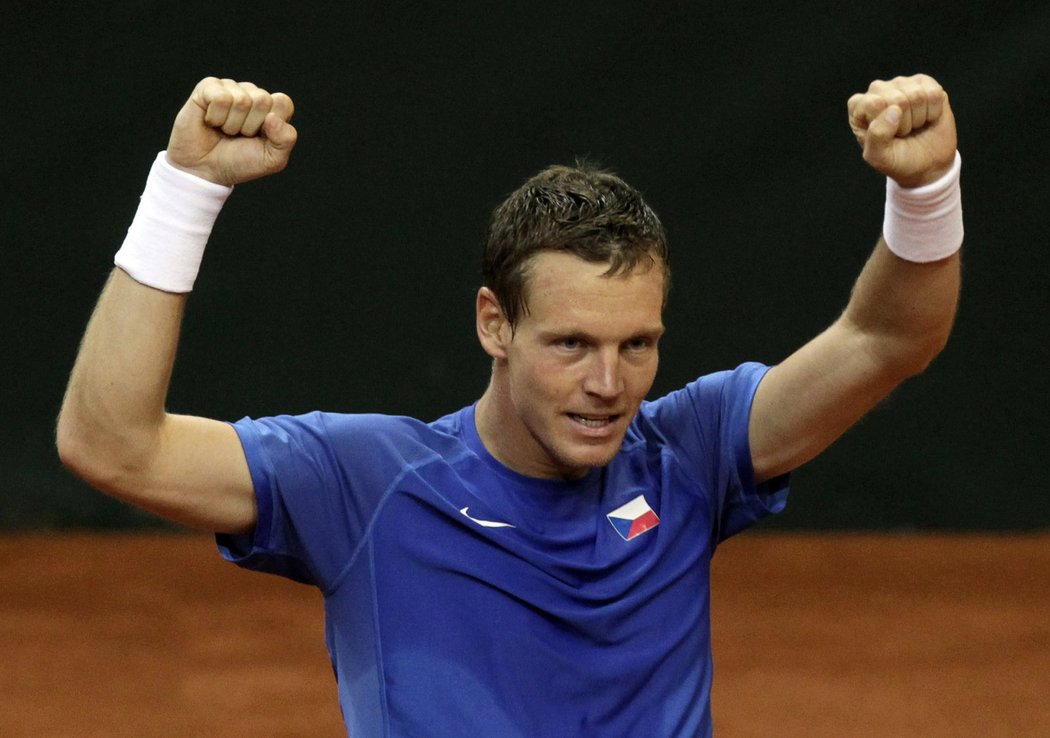 Tomáš Berdych se mohl radovat z vítězství 3:0 na sety.