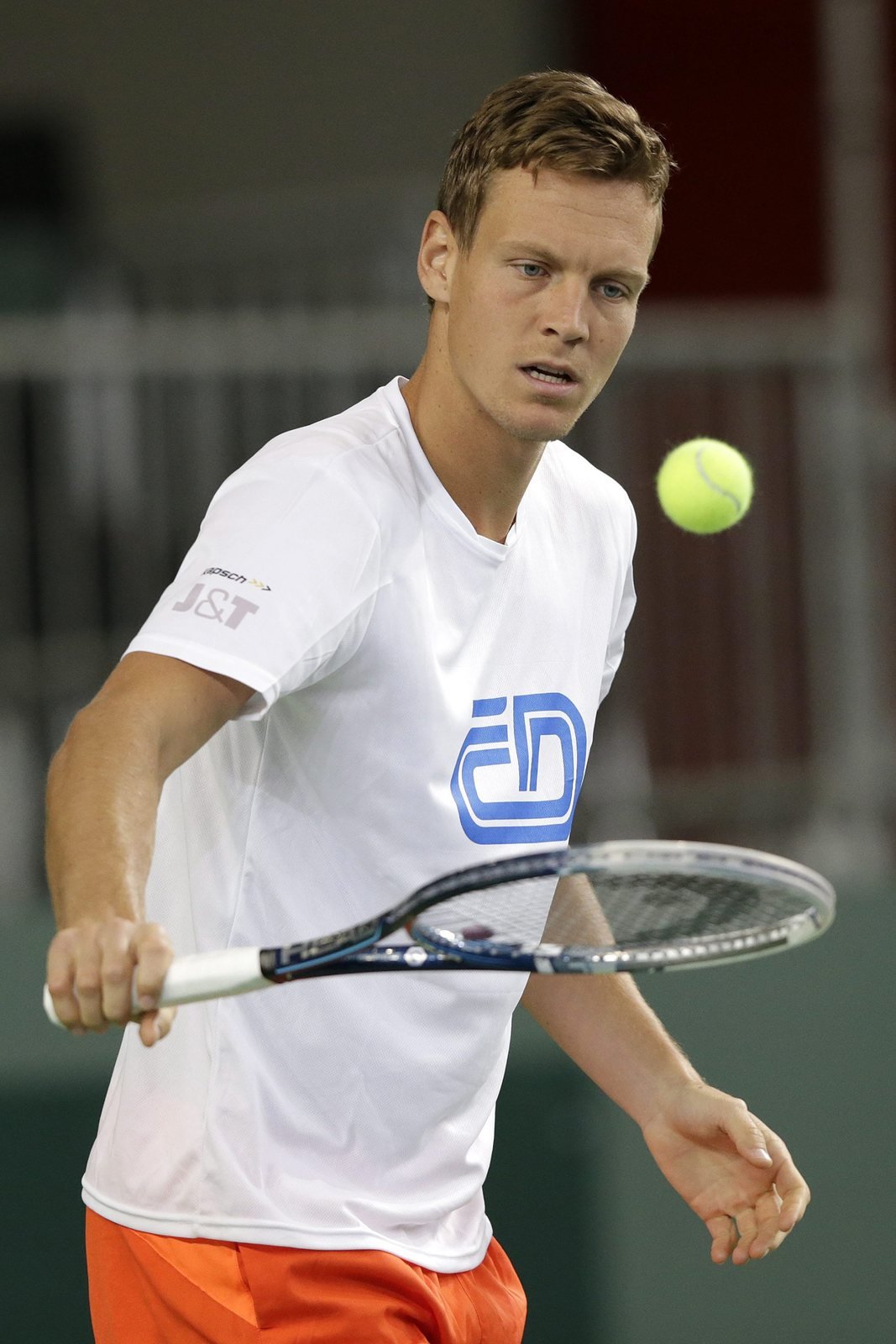 Berdych při tréninku.