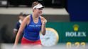 Linda Nosková v utkání proti Cristině Bucsaové