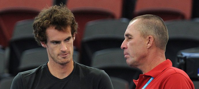 Ivan Lendl se svým svěřencem Andym Murrayem na tréninku před finále turnaje v Brisbane