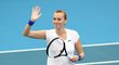 Tenistka Petra Kvitová porazila na turnaji v Brisbane Jennifer Bradyovou 6:4, 6:2 a v semifinále se střetne s další Američankou Madison Keysovou.