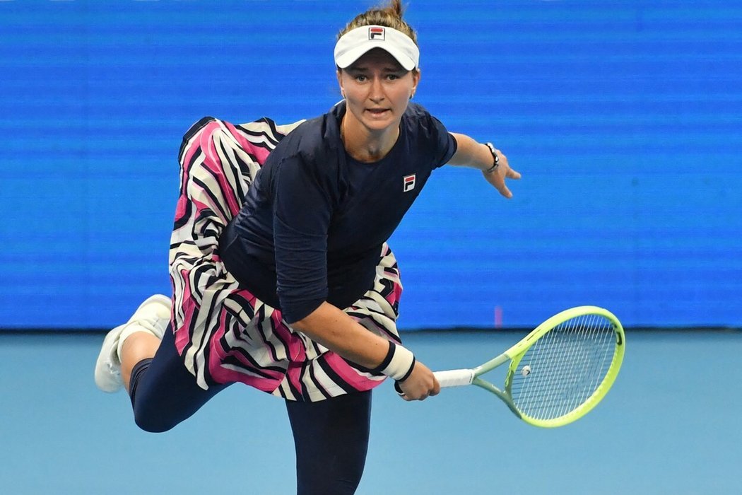 Barbora Krejčíková na turnaji v čínském Čeng-čou