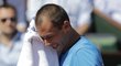 Český tenista Lukáš Rosol během neúspěšného semifinále Davis Cupu proti Tsongovi