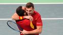 Radost Španělů po postupu v Davisově poháru