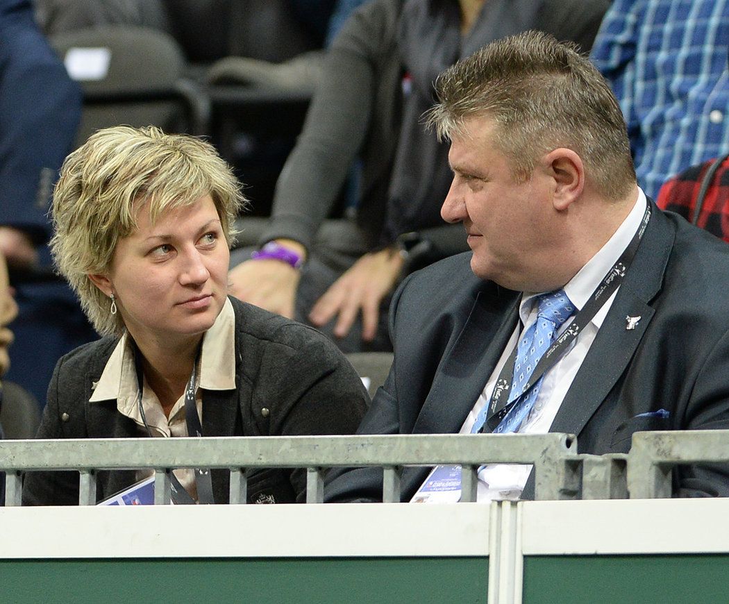 Prezident českého tenisového svazu Ivo Kaderka (vpravo)