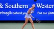 Petra Kvitová se raduje z vyhraného gamu ve finále turnaje v Cincinnati