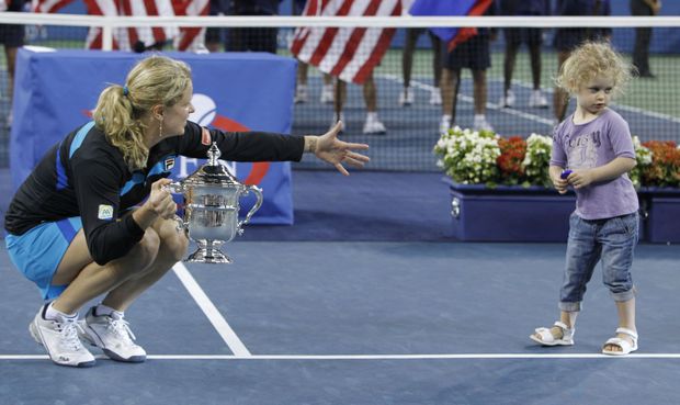 Clijstersová s dcerou Jadou Clijstersová s dcerou Jadou