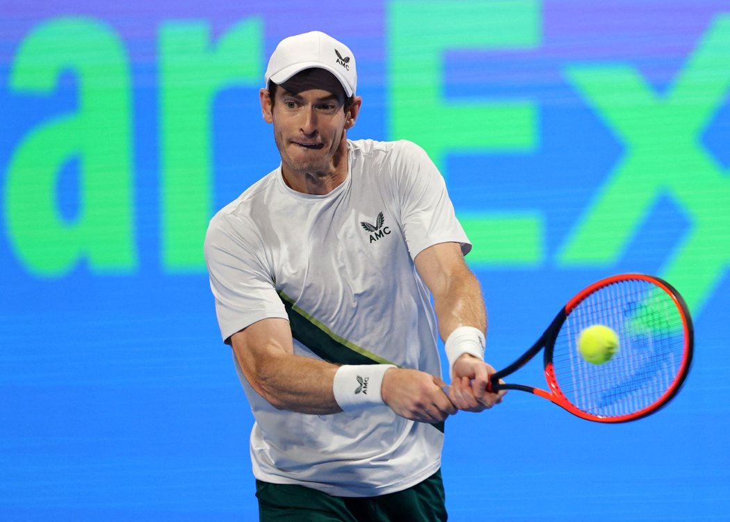 Andy Murray během semifinále s Jiřím Lehečkou