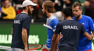 Davis Cup: Česko - Izrael 4:0. Postup je doma, soupeř čtyřhru skrečoval