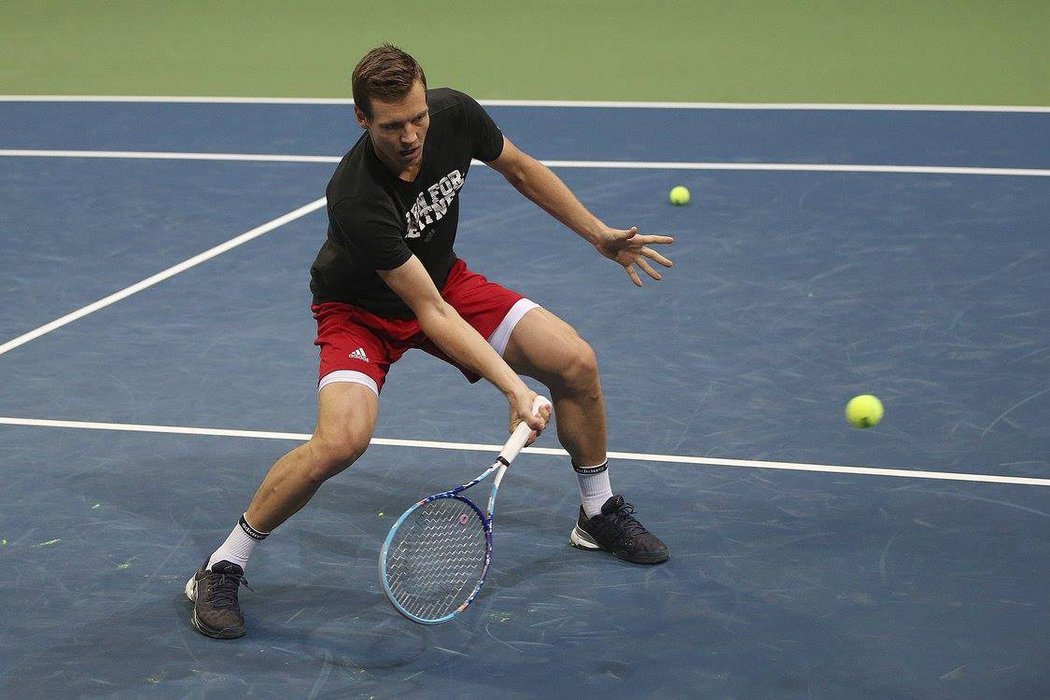 Tomáš Berdych se připravuje na daviscupový souboj s Německem